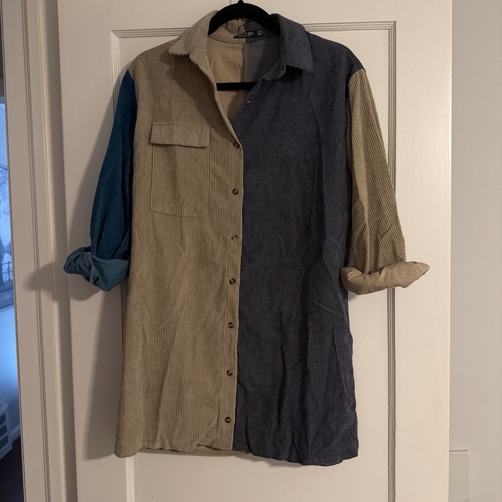 Nasty Gal Color Block corduroy Dress